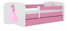 Lastevoodi Kocot Kids BabyDreams Pink Princess, 80 x 180 cm, koos madratsiga, roosa