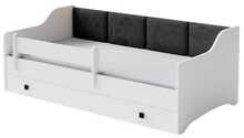 Lastevoodi Kobi Erik, 160 x 80 cm, madratsiga Black Panel, valge