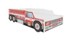 Lastevoodi ADRK Furniture Fire Truck, 70 x 140 cm, punane, koos madratsiga