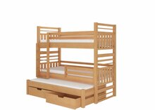 Laste narivoodi ADRK Furniture Hippo, madratsiga, 80 x 180 cm, läbipaistev/pruun/pruunikas