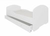 Lastevoodi ADRK Furniture Pepe, voodipesukastiga, madratsiga, 80 x 160cm, valge