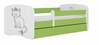 Lastevoodi Kocot Kids Cat, 80 x 160 cm, madratsiga, valge/roheline