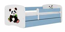 Lastevoodi Kocot Kids Panda 2, 80 x 180 cm, voodipesukastiga, ilma madratsita, sinine/valge