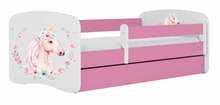 Lastevoodi Kocot Kids Babydreams Horse, 80 x 180 cm, voodipesukastiga, madratsiga, roosa