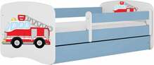 Lastevoodi Kocot Kids Babydreams Fire Brigade, 80 x 180 cm, voodipesukastiga, madratsiga, sinine