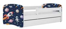 Lastevoodi Kocot Kids Cosmos, 70 x 140 cm, madratsiga, valge