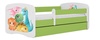 Lastevoodi Kocot Kids BabyDreams Tiny Dinos, 80 x 160 cm, voodipesukastiga, madratsiga, valge/roheline