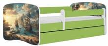 Lastevoodi Kocot Kids BabyDreams Green ship, 80 x 180 cm, koos madratsiga, roheline