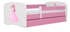 Lastevoodi Kocot Kids BabyDreams Pink princess, 80 x 160 cm, valge/roosa, ilma voodipesukastita, ilma madratsita