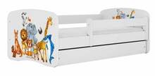 Lastevoodi Kocot Kids Animals, 80 x 180 cm, madratsiga, valge