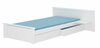 Lastevoodi ADRK Aldex Shelf, voodipesukastiga, madratsiga, 80 x 180 cm, valge