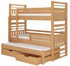Lastevoodi ADRK Furniture Hippo, 90 x 200 cm, madratsiga, pruun