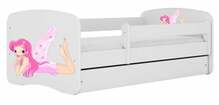 Lastevoodi Kocot Kids Babydreams Fairy With Wings, voodipesukastiga, madratsiga, 80 x 160 cm, valge