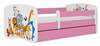 Lastevoodi Kocot Kids Animals, 70 x 140 cm, ilma voodipesukastita, ilma madratsita, valge/roosa
