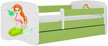 Lastevoodi Kocot Kids BabyDreams Green mermaid, sahtliga, ilma madratsita, 80 x 160 cm, roheline