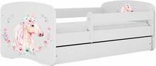 Lastevoodi Kocot Kids Babydreams Horse, 70 x 140 cm, voodipesukastiga, ilma madratsita, valge