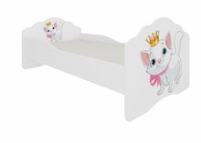 Lastevoodi ADRK Furniture Casimo Cat, 80 x 160 cm, madratsiga, valge