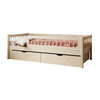 Lastevoodi ADRK Furniture Flora, voodipesukastiga, ilma madratsita, 70 x 140 cm, pruun