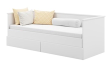 Lastevoodi ADRK Furniture Hela II, voodipesukastiga, madratsiga, 80 x 200 cm, valge