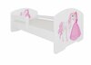 Lastevoodi ADRK Furniture Pepe Princess And Horse, 70 x 140cm, madratsiga, valge