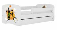 Lastevoodi Kocot Kids Basketball, 70 x 140 cm, madratsiga, valge