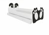 Lastevoodi ADRK Furniture Bear, 70 x 140 cm, voodipesukastiga, madratsiga, valge/must