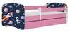 Lastevoodi Kocot Kids Cosmos, 80 x 160 cm, madratsiga, sinine/valge/roosa