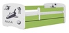 Lastevoodi Kocot Kids BabyDreams Green NASA, 80 x 180 cm, voodipesukastiga, madratsiga, valge/roheline