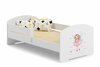 Lastevoodi ADRK Furniture Pepe Girl With Wings, ilma voodipesukastita, madratsiga, 70 x 140 cm, valge