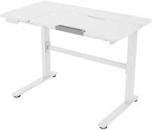 Laste kirjutuslaud Home4You ERGO KID, 112x60xH56-80 cm, 1 mootoriga, valge