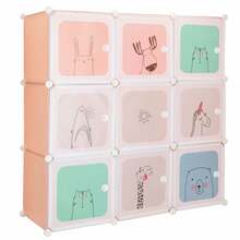 Laste modulaarne kapp Springos HA0215, 110 × 110 × 37 cm, 9 sektsiooni