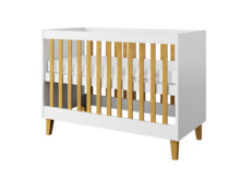 Beebivoodi Kocot Kids Kubi LNKUBI12-6BSBM, 60 x 120 cm, ilma voodipesukastita, ilma madratsita, valge
