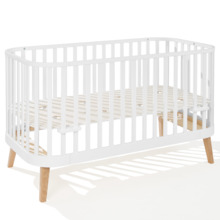 Beebivoodi ATB Meble Principal 3-1, 140 x 70 cm, valge, diivanifunktsiooniga