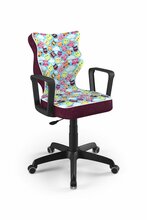 Laste töötool Entelo Norm Storia 32, 61 x 61 x 99 cm, must/roosa/violetne