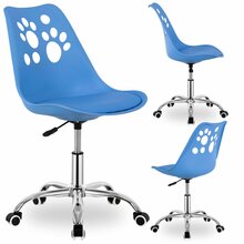 Laste tool Springos HF0039, reguleeritava kõrgusega, pöörlev, ratastel, 58 x 48.5 x 80-90 cm, sinine