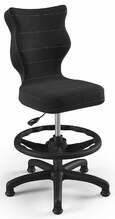 Laste töötool Entelo Petit Velvet 17, 30 x 55 x 76.5 - 89.5 cm, antratsiit/must
