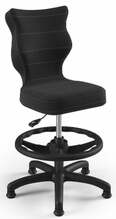 Laste töötool Entelo Petit HC+F VT17, 35 x 37 x 82 - 95 cm, antratsiit/must