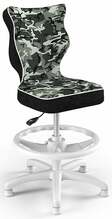 Laste ergonoomiline töötool Entelo Petit White ST33 jalatoega, 37 x 35 x 95 cm, hall/must
