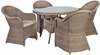 Aiamööblikomplekt Home4you Toscana, K10523, laud ja 4 tooli, beež