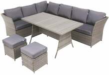 Aiamööbli komplekt Patio Gabrielle, 8-kohaline, hall/pruun