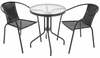 Aiamööbli komplekt Patio Bistro, 2-kohaline, must/antratsiit