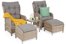 Aiamööbli komplekt Home & Garden Sofia, laud ja toolid, hall/pruunikasbeež