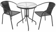 Aiamööbli komplekt Patio Bistro, 2-kohaline, must/antratsiit