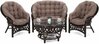 Aiamööbli komplekt Home & Garden Diego, pruun/cappuccino, 3-4 kohta