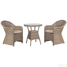 Aiamööblikomplekt Home4you Toscana, K10525, laud ja 2 tooli, beež