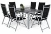 Aiamööbli komplekt Home & Garden Ibiza, 6-kohaline, must/hõbe