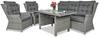 Aiamööbli komplekt BLACK RED WHITE Trivento Dining, 1-5 kohta, hall/tumehall