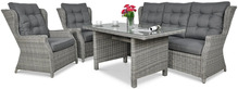 Aiamööbli komplekt BLACK RED WHITE Trivento Dining, 1-5 kohta, hall/tumehall