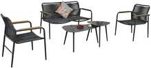 Aiamööblikomplekt Home4you Nebo, 5-osaline, 4-kohaline, hall