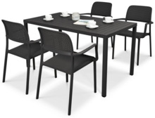 Aiamööbli komplekt Nardi Bora/Cube, 140, 4+1, antratsiit
